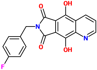 (image for) MC085099 7-(4-Fluoro-benzyl)-5,9-dihydroxy-pyrrolo[3,4-g]quinoline-6,8-dione